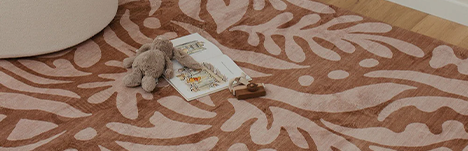 Kids room with playful rugs
