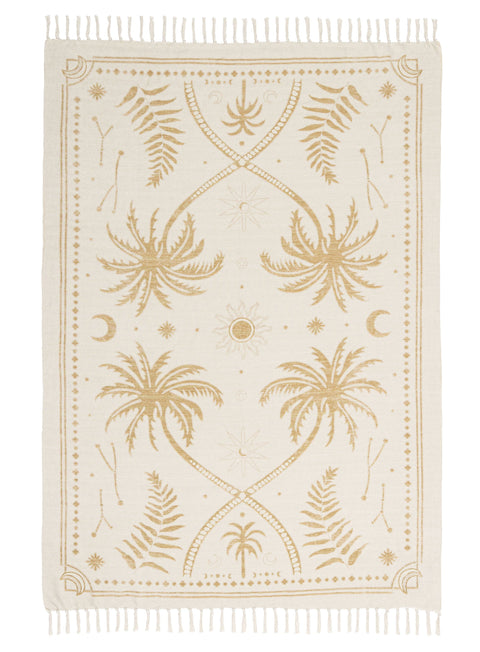 Abreeza Beige Cream Boho Picnic Rug