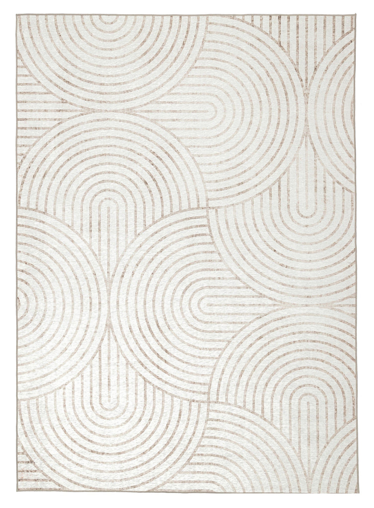 Adlin Beige Cream Indoor Outdoor Washable Rug