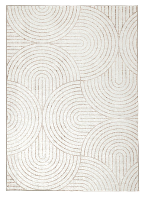 Adlin Beige Cream Indoor Outdoor Washable Rug