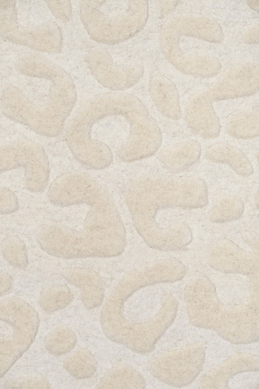 Agnes Ivory Cream Carved Animal Pattern Rug