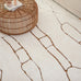 Alayna Cream and Gold Tribal Shag Rug