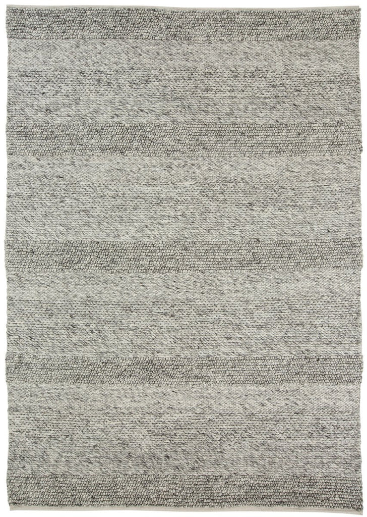 Amalie Marbled Grey Braided and Looped Rug