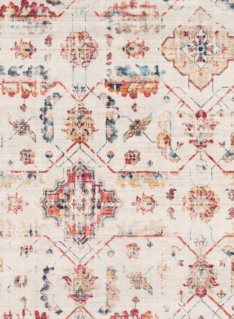 Amanda Multicolour Distressed Transitional Round Rug