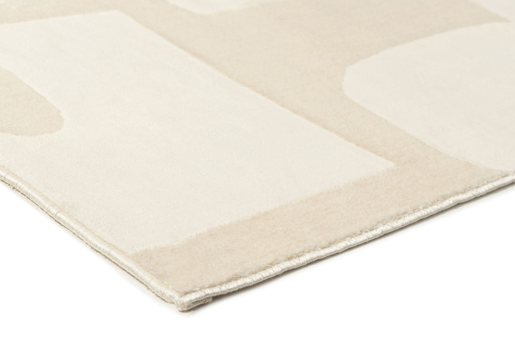 Arisa Neutral Geometric Washable Rug