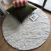 Aurora Ivory Cream Abstract Textured Round Rug