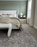 Ava Grey and Gold Traditional Distressed Washable Rug