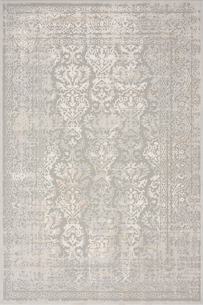 Aylin Cream Ivory And Grey Traditional Floral Rug