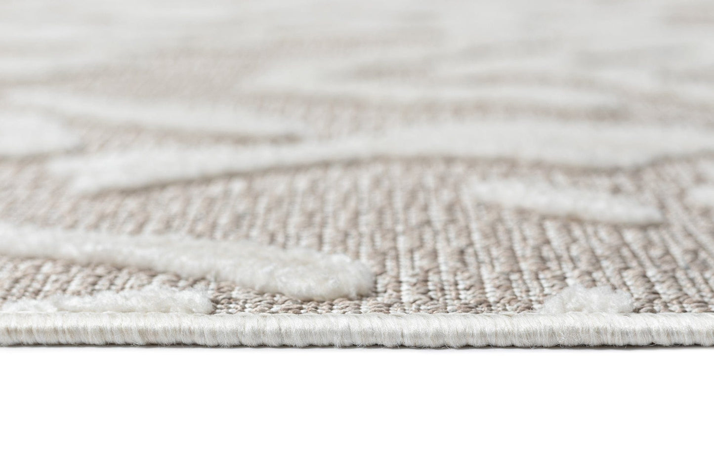 Bailey Beige and Ivory Modern Indoor Outdoor Rug