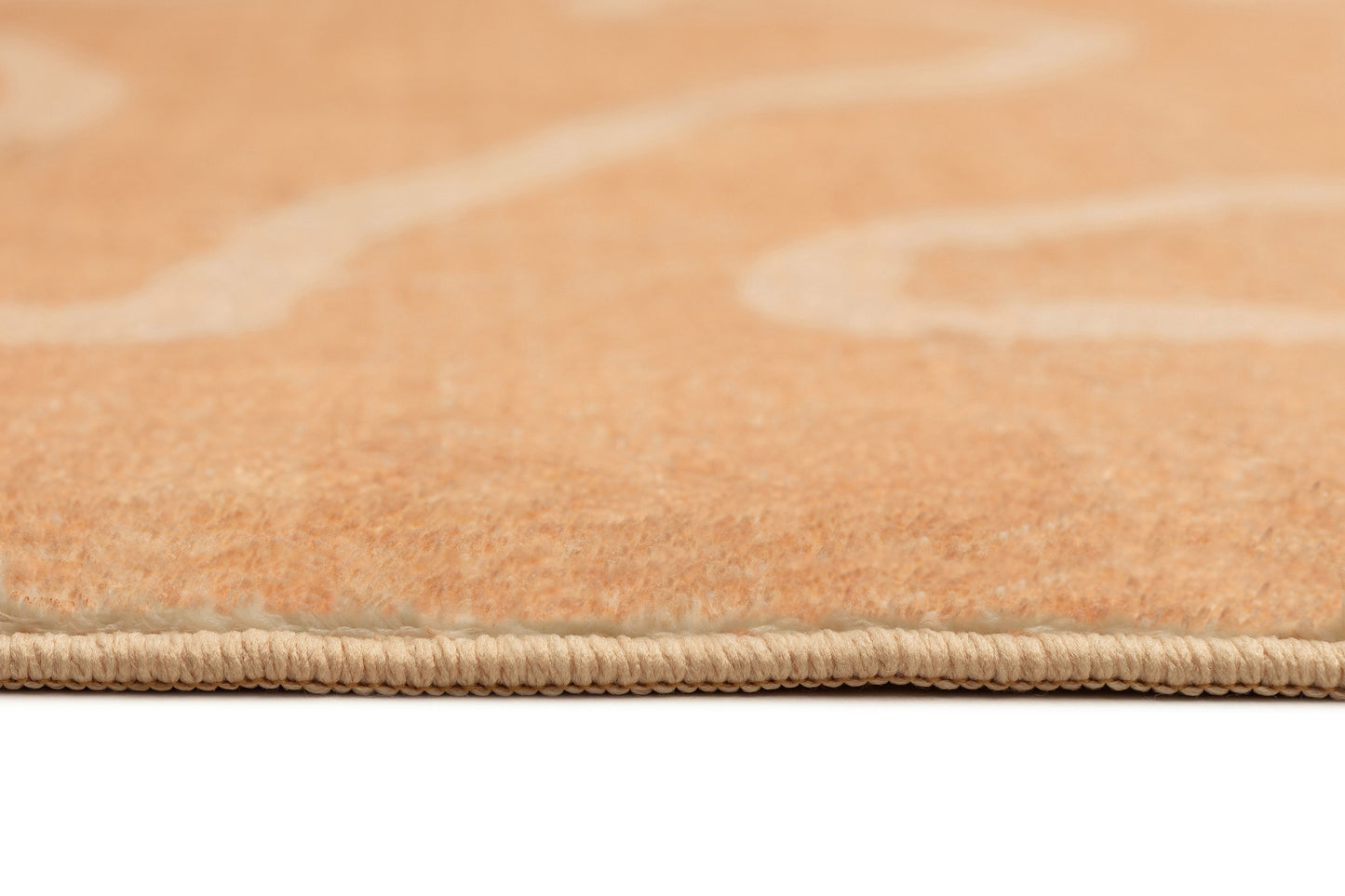 Berta Peach Hand Drawn Washable Rug