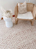 Bobbie Peach and Ivory Textured Tribal Rug