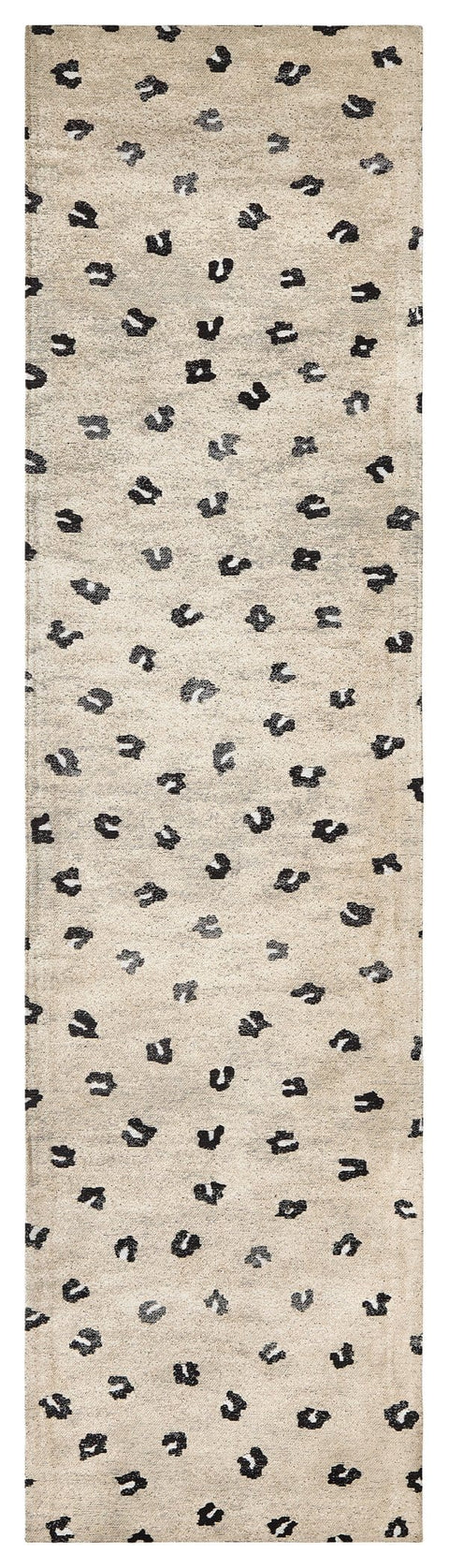 Candice Beige Leopard Pattern Runner Rug