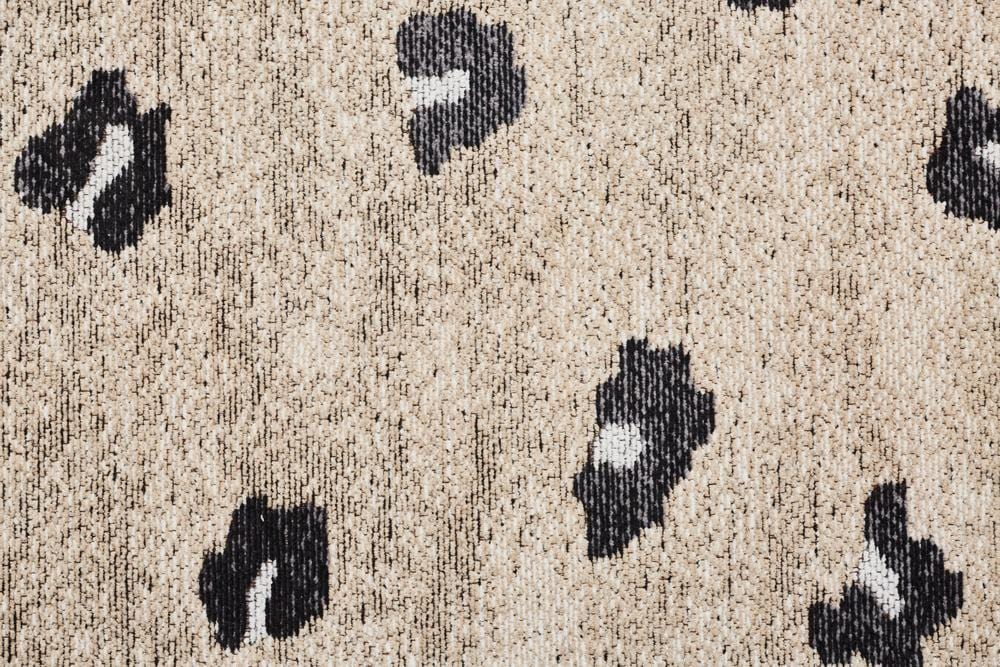 Candice Beige Leopard Pattern Runner Rug