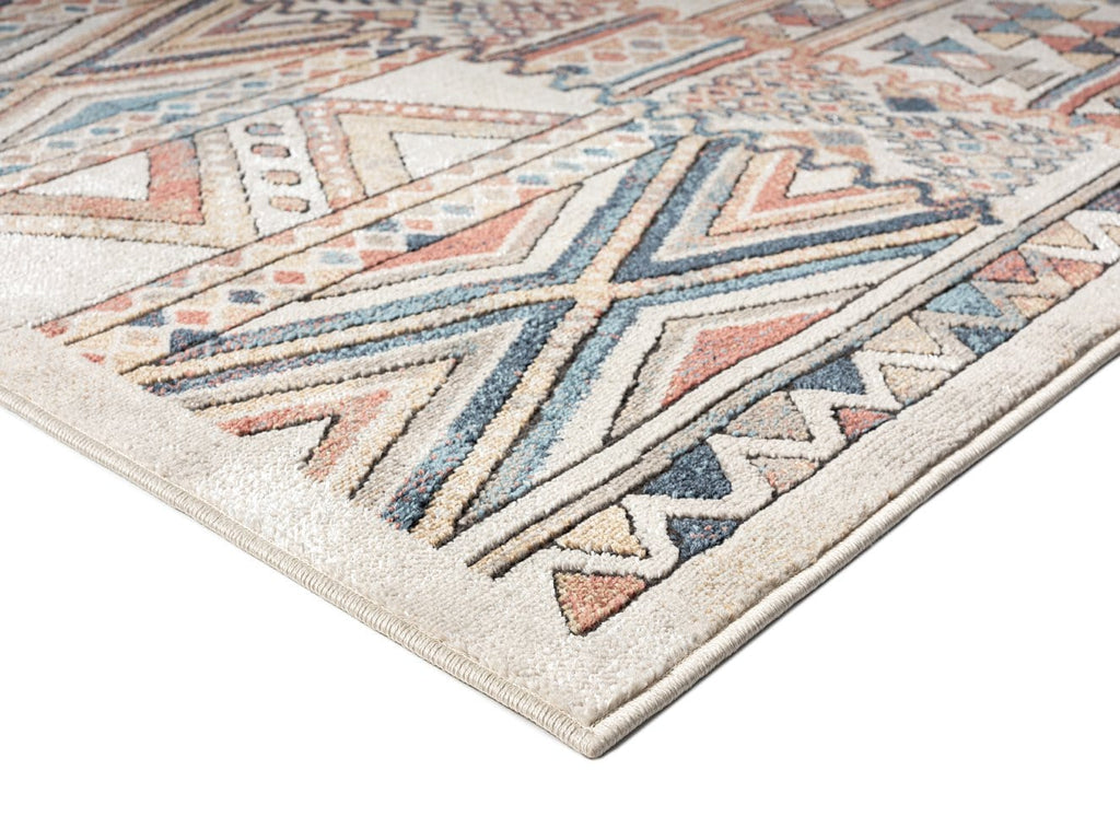 Cassie Orange And Blue Multi Colour Tribal Runner Rug