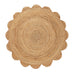 Celeste Natural Brown Scalloped Jute Round Rug