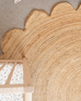 Celeste Natural Brown Scalloped Jute Round Rug