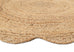 Celeste Natural Brown Scalloped Jute Round Rug