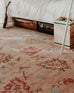 Dakota Blue and Pink Bordered Floral Rug