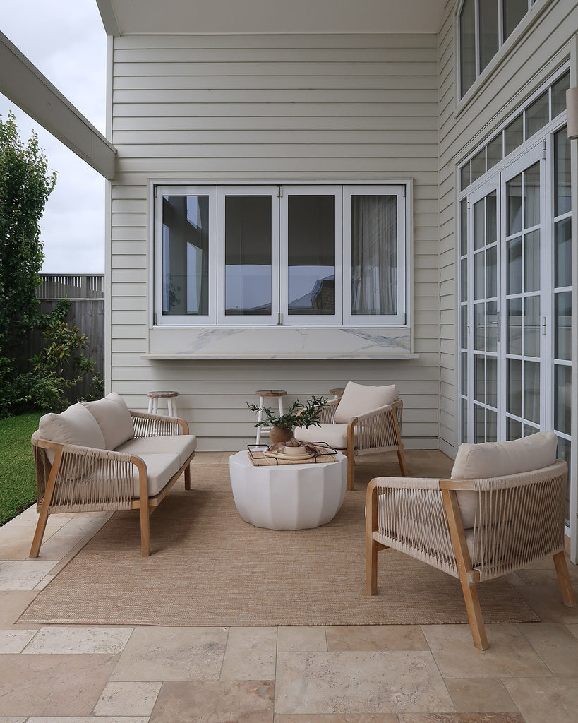 Dune Natural Beige Woven Indoor Outdoor Rug