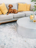 Elisha Grey and Blue Traditional Distressed Medallion Rug
