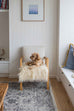 Elisha Grey and Blue Traditional Distressed Medallion Rug
