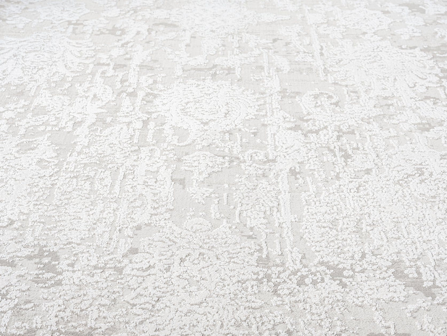 Ellery Grey Ivory Distressed Floral Rug
