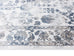 Elletra Cream And Navy Floral Motif Runner Rug