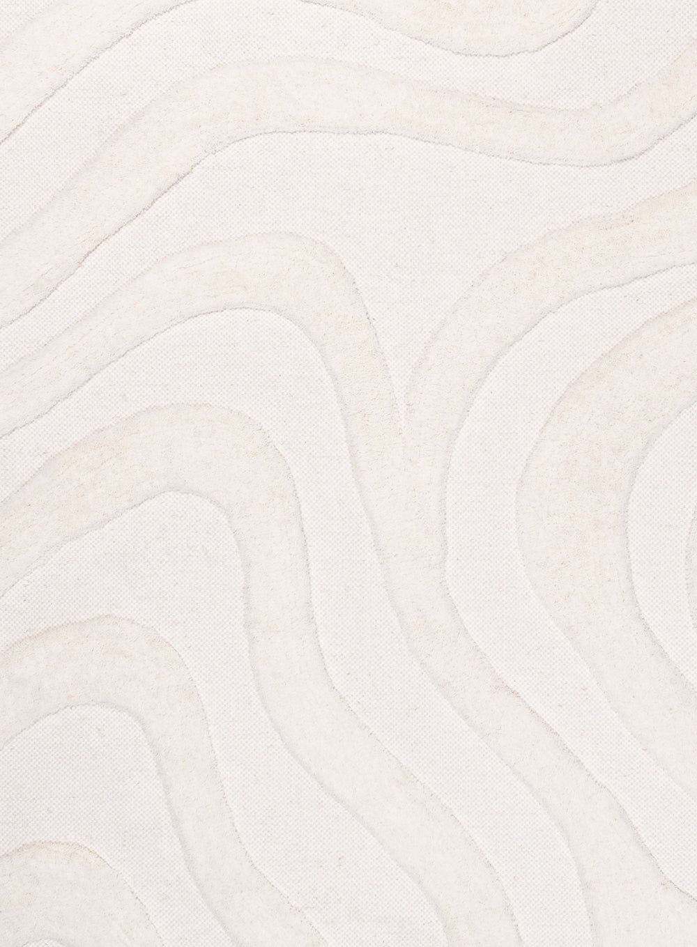 Eniko Abstract Cream Washable Wool Rug