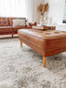 Eshe Grey and Ivory Distressed Floral Rug