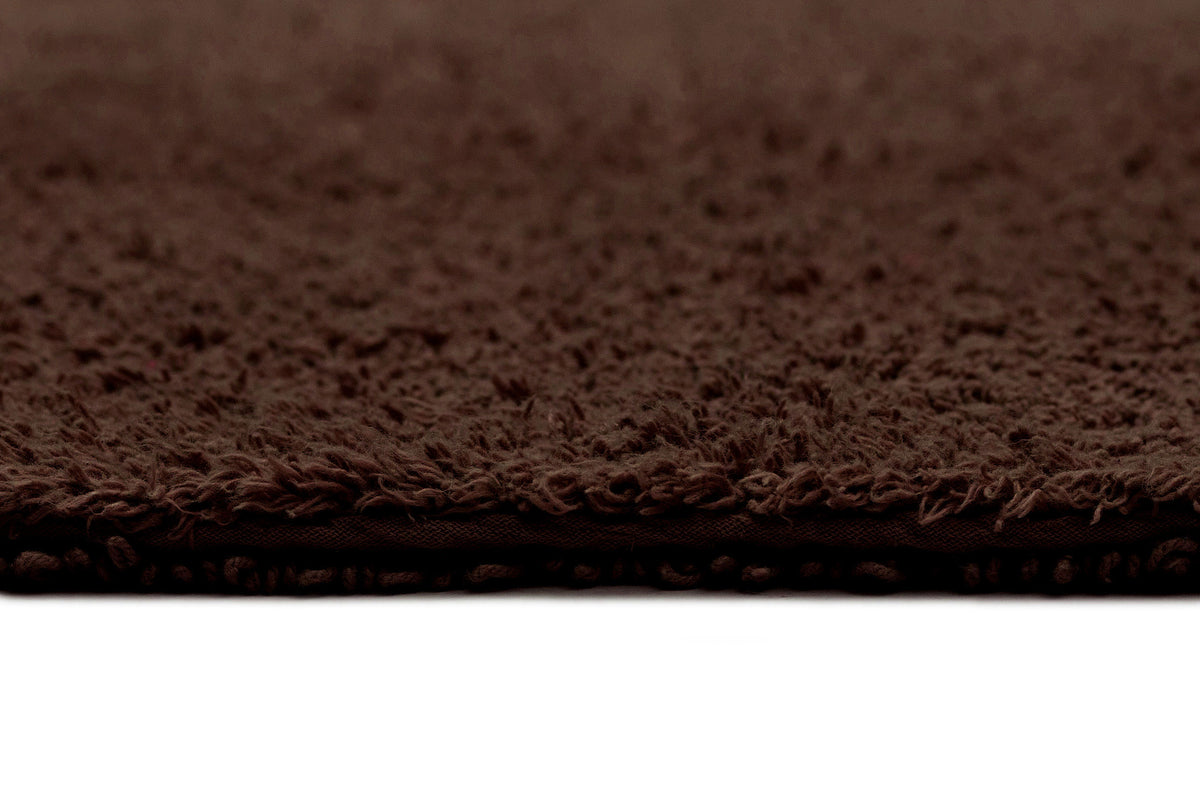 Eudela Cocoa Brown Cotton Bath Mat