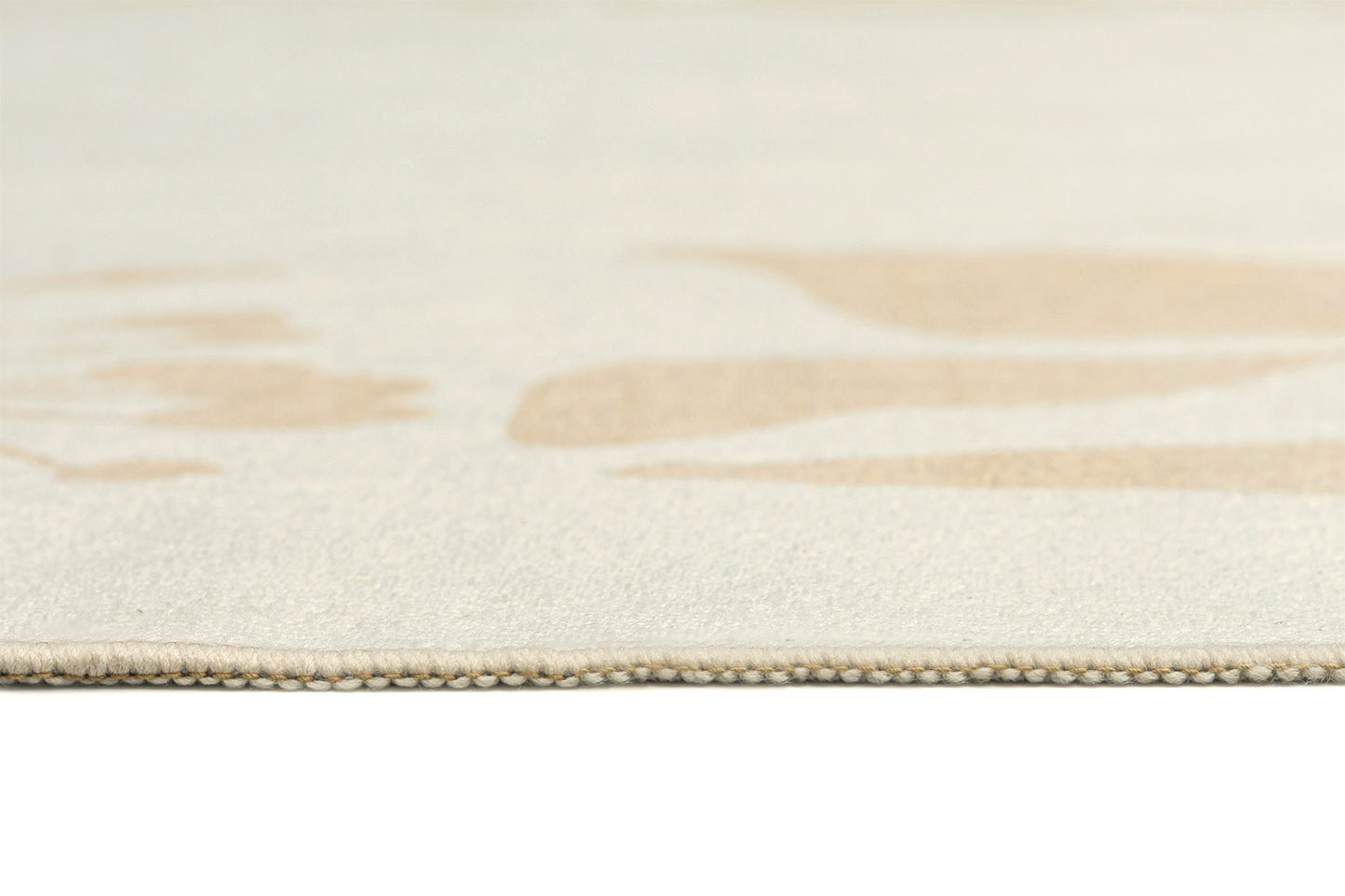 Eugenie Neutral Botanical Border Washable Rug