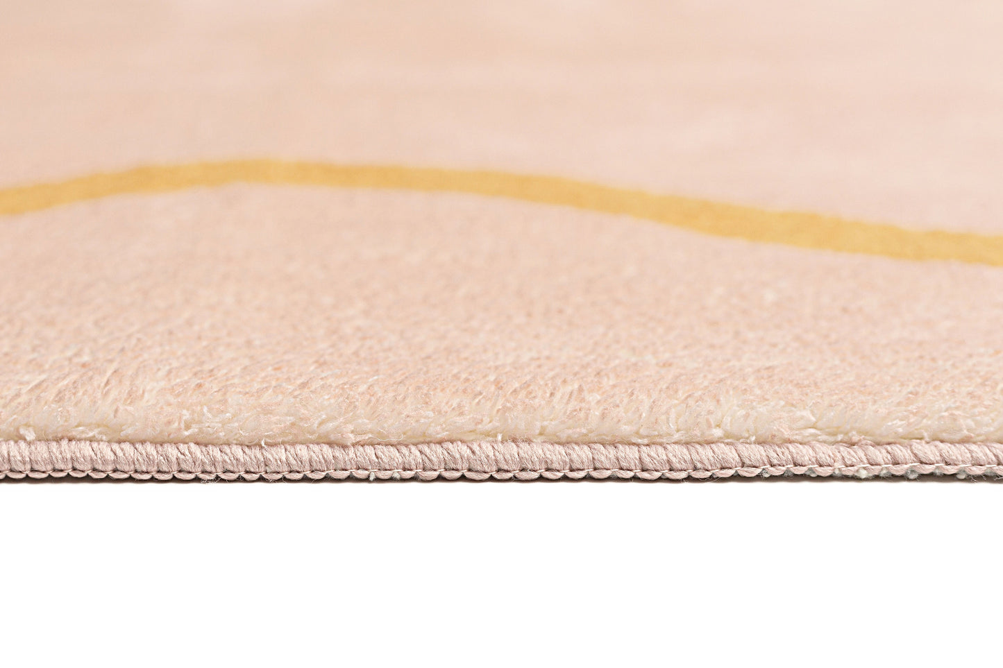 Eva Pink and Yellow Wiggle Bordered Washable Rug