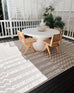 Faina Beige and Ivory Abstract Indoor Outdoor Rug