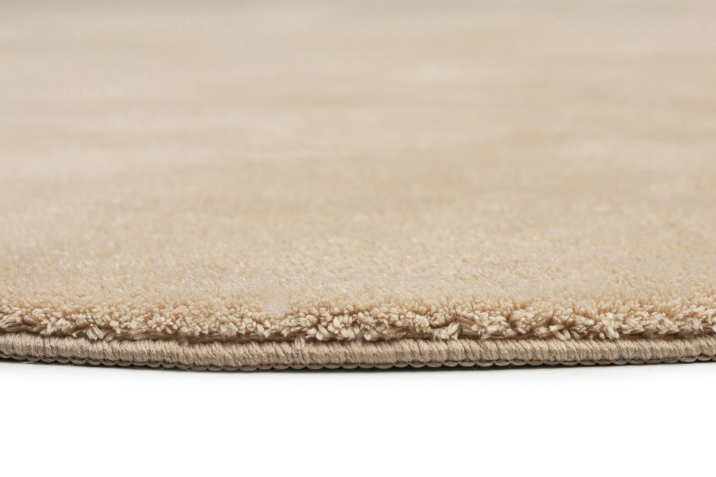 Felda Beige Irregular Round Washable Rug