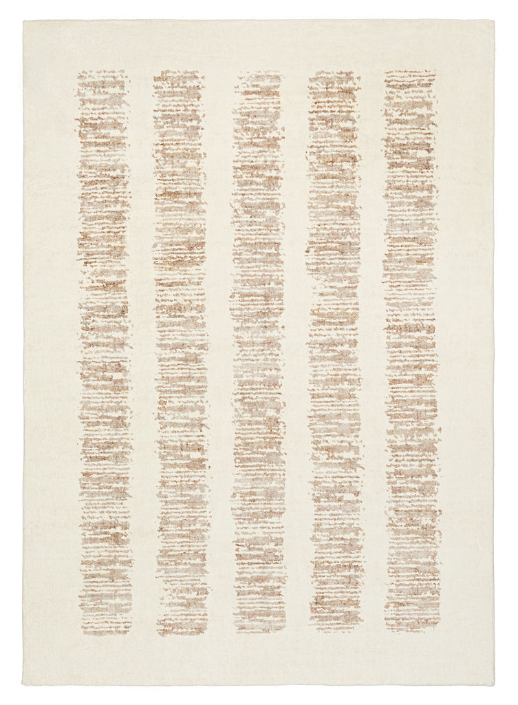 Florrie Beige Abstract Pattern Washable Rug