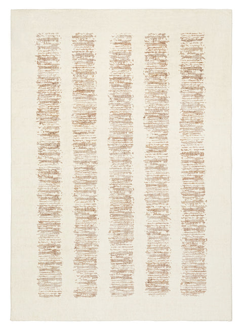Florrie Beige Abstract Pattern Washable Rug
