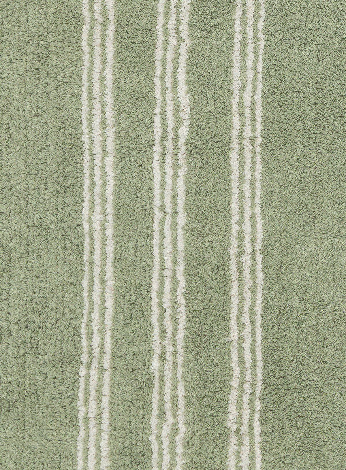 Freja Green Stripe Cotton Bath Mat