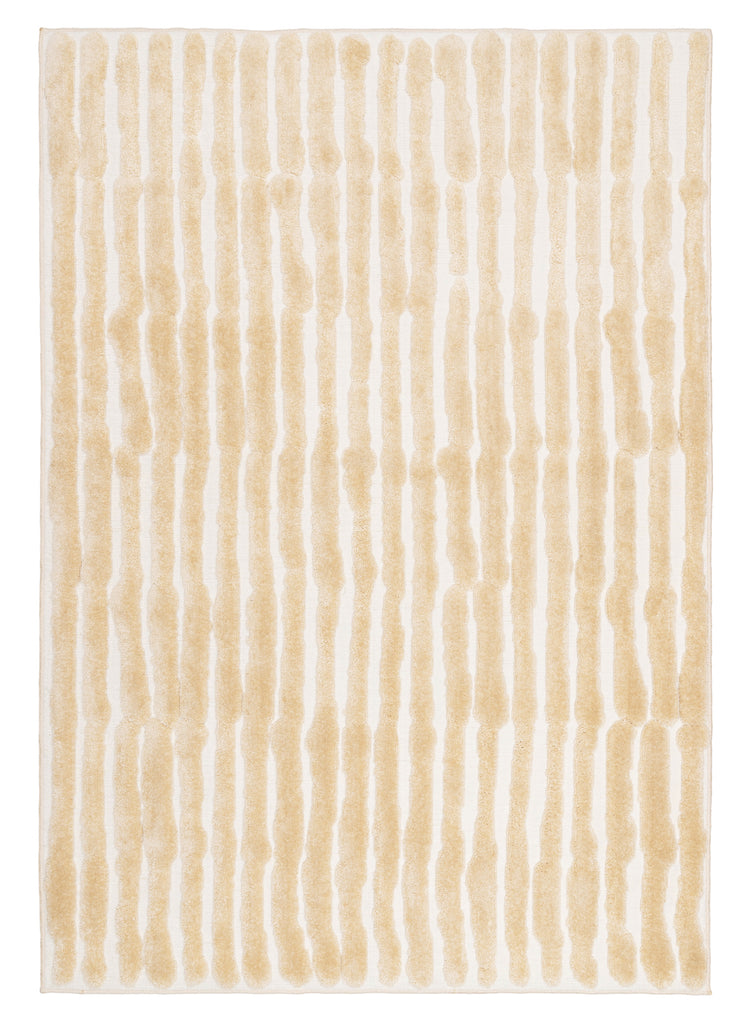 Fritzie Champagne Abstract Striped Rug