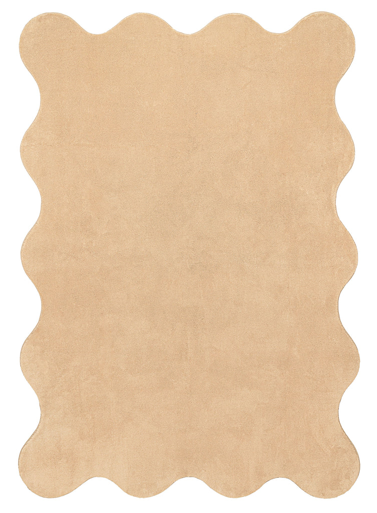 Gerri Brown Scallop Washable Rug