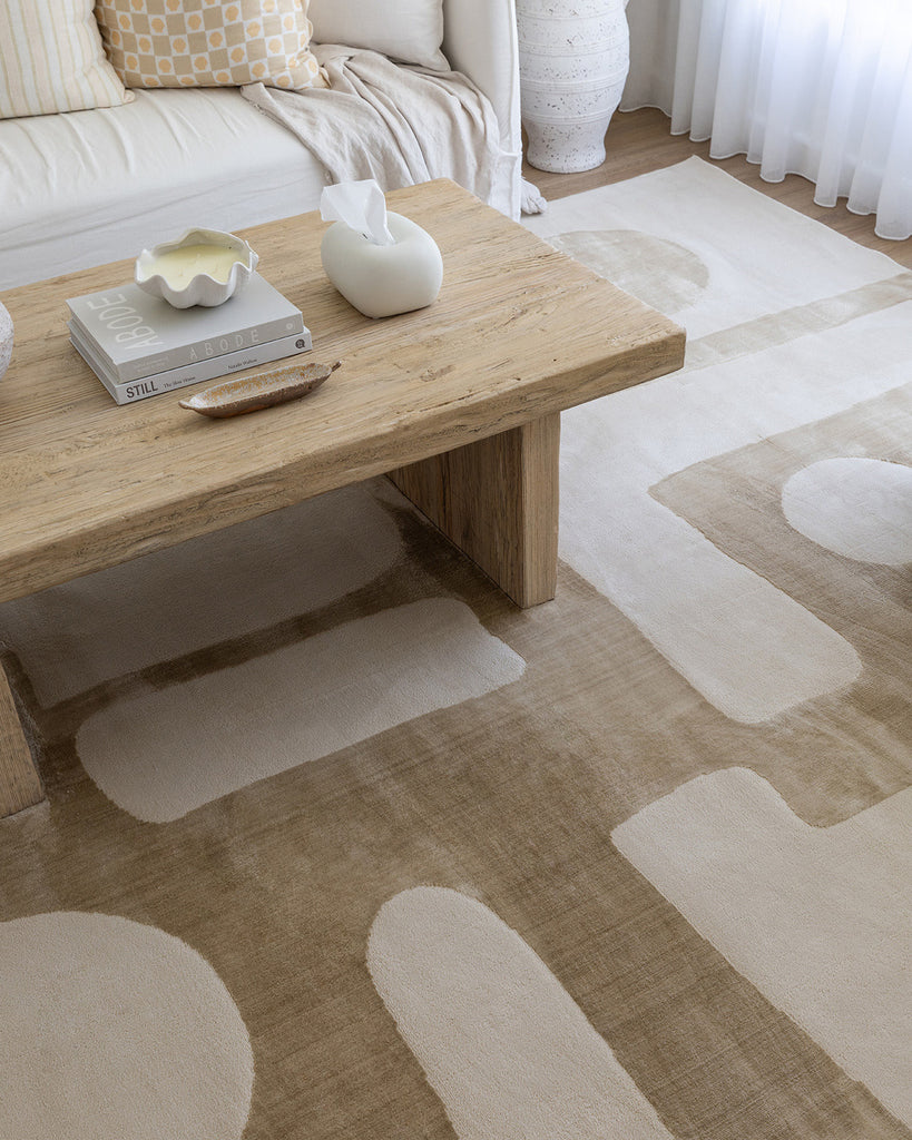 Hadessa Textured Geometric Neutral Rug