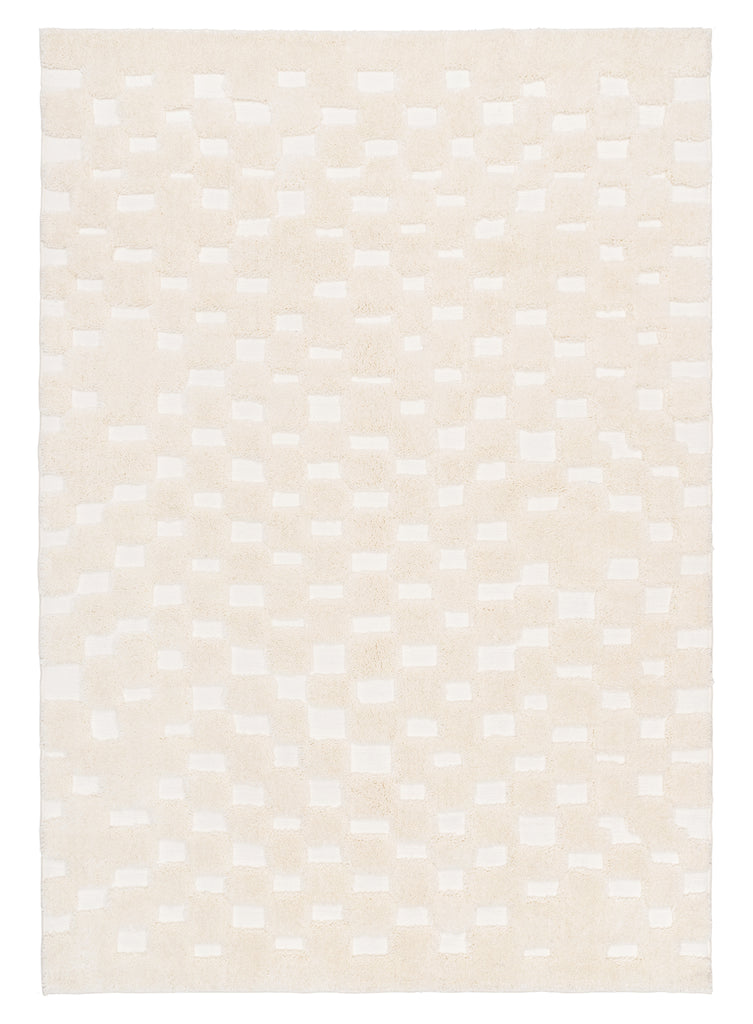 Harmon Ivory Modern Checkered Rug