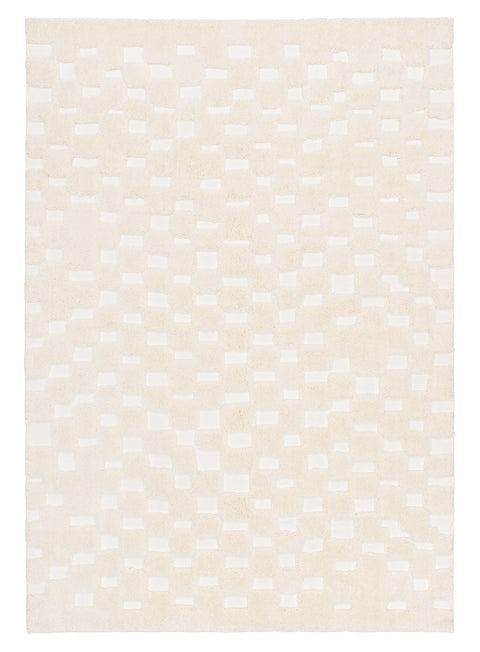 Harmon Ivory Modern Checkered Rug