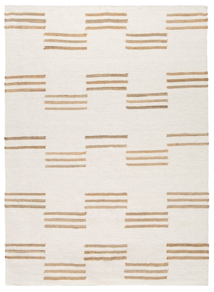 Hendrix Asymmetrical Striped Jute Wool Rug