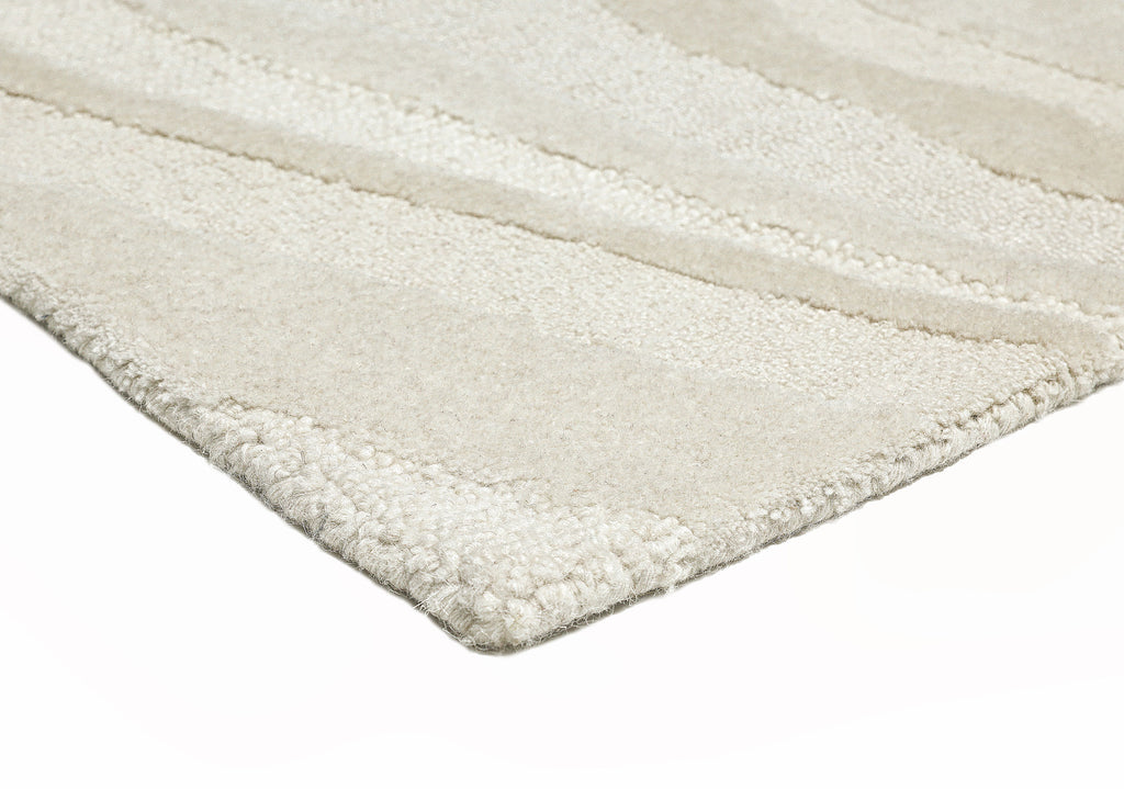 Innaya Neutral Abstract Hand-Tufted Wool Rug