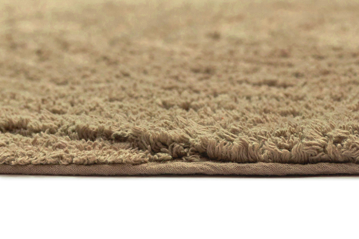 Jalia Beige Half Arch Cotton Bath Mat