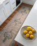 Janella Beige and Green Medallion Washable Runner Rug