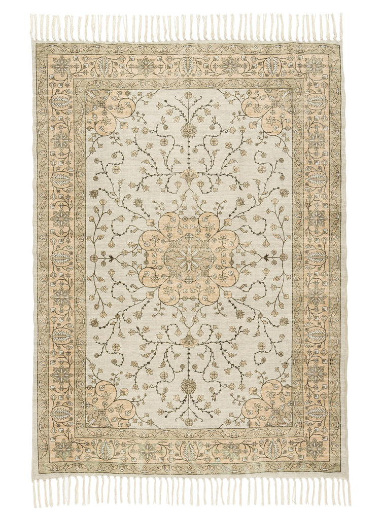 Josie Neutral Beige Boho Picnic Rug