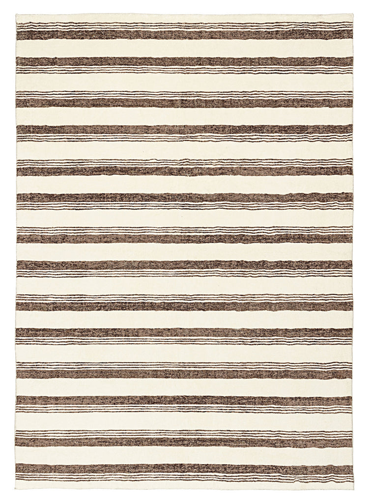 Kasia Brown Striped Washable Rug
