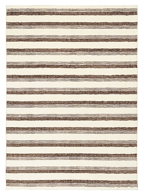 Kasia Brown Striped Washable Rug