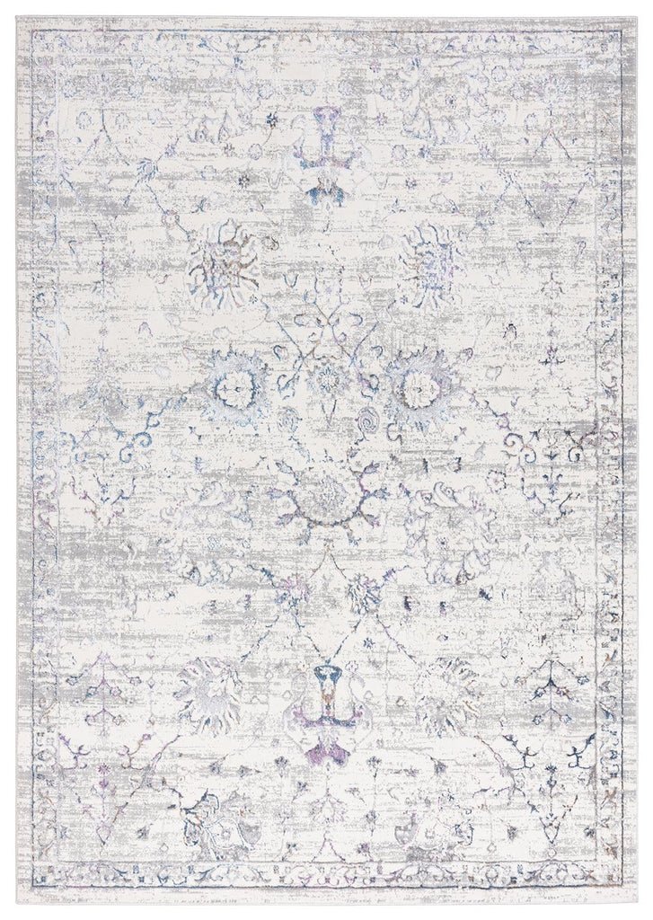 Kimora Cream And Grey Lustrous Transitional Rug